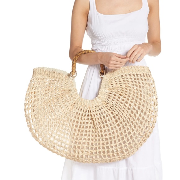 cult gaia Handbags - Cult Gaia Irma Straw Large Tote NWT